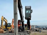 2011 Atlas 230MH wheel excavator, front view