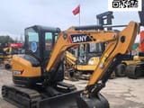 2024 Sany SY35U mini excavator, front three-quarter view