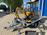 Berger Kraus BK1250JSR mini excavator on trailer