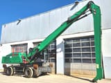 2019 Atlas 350MH material handler, side profile view