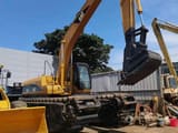 Caterpillar 320C Amphibious Excavator, side view