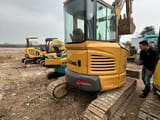 2018 XCMG XE35U mini excavator, rear three-quarter view