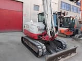 2018 Takeuchi TB290 mini excavator, front three-quarter view