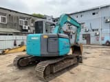 2022 Kobelco SK75-8 mini excavator, rear three-quarter view