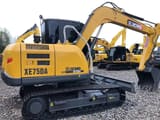 2023 XCMG XE75DA mini excavator, rear three-quarter view
