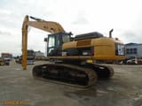 2009 Caterpillar 336D LRE crawler excavator, rear three-quarter view