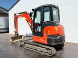 2020 Kubota KX037-4 mini excavator, rear three-quarter view
