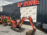 2018 Kubota K008-3 mini excavator, front three-quarter view