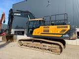2021 Hyundai HX330A L crawler excavator, side profile view