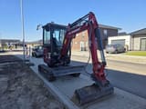 2024 Yanmar SV22 ADVANCE mini excavator, front three-quarter view