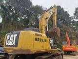 2018 Caterpillar 336E crawler excavator, rear three-quarter view