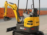 2026 Shantui SE17SR mini excavator, rear three-quarter view