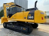 2025 Komatsu PC360 crawler excavator, rear three-quarter view