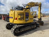 2022 Komatsu PC138US-11 crawler excavator, rear three-quarter view