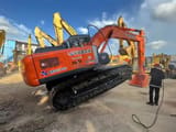 2018 Hitachi ZAXIS ZX200-3G crawler excavator, rear three-quarter view