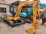 2018 Komatsu PC40 mini excavator, rear three-quarter view