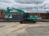 2019 Kobelco SK210LC-10 crawler excavator, side profile view