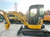 2024 Komatsu PC35MR mini excavator, side profile view