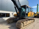 2021 Hyundai HX330A L crawler excavator, front three-quarter view