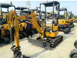 2022 XCMG XE17U crawler excavator, front three-quarter view