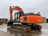 2018 Hitachi Zaxis 300LC crawler excavator, rear three-quarter view