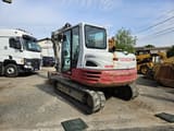 2017 Takeuchi TB290 mini excavator, rear three-quarter view