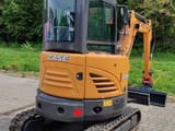 2022 CASE CX26C mini excavator, front three-quarter view