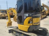 2024 Komatsu PC30MR mini excavator, rear three-quarter view