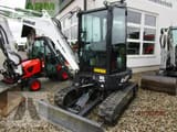 2023 Bobcat E27 mini excavator, front three-quarter view