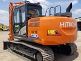 Hitachi Zaxis 130 crawler excavator, rear three-quarter view