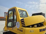 2020 Komatsu PC60 mini excavator, rear three-quarter view