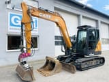 2018 CASE CX80C mini excavator, side view