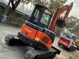 2023 Hitachi ZX50U mini excavator, rear three-quarter view