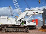 2014 Caterpillar 374FL crawler excavator, side view