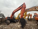 2023 Hitachi 350-5G crawler excavator, side profile view