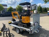 Berger Kraus BK1300JSR mini excavator on trailer
