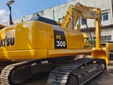 2024 Komatsu PC300 crawler excavator, rear three-quarter view