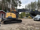 2017 Volvo ECR145EL crawler excavator side view