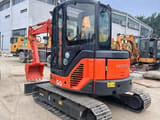 2023 Hitachi ZX50 mini excavator, rear three-quarter view