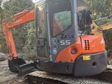 2019 Hitachi Zaxis 55 mini excavator, side view