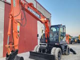 2018 Hitachi ZX145W-6 wheel excavator, front three-quarter view