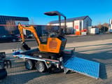 2026 Berger Kraus BK1500JS mini excavator on a trailer