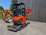 2022 Kubota U17-3 mini excavator, rear three-quarter view