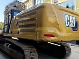 2021 Caterpillar 350 crawler excavator rear three-quarter view