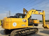2021 Caterpillar 315D2 crawler excavator, rear three-quarter view