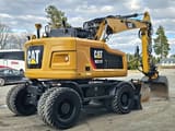 2017 Caterpillar M317F wheel excavator, rear three-quarter view