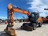 2021 Doosan DX160W wheel excavator, side profile view