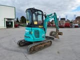 2018 Kobelco SK25SR-6E mini excavator, rear three-quarter view
