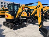 2025 Sany SY35U mini excavator, front three-quarter view