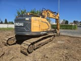 2018 Hyundai HX235 LCR crawler excavator, rear three-quarter view